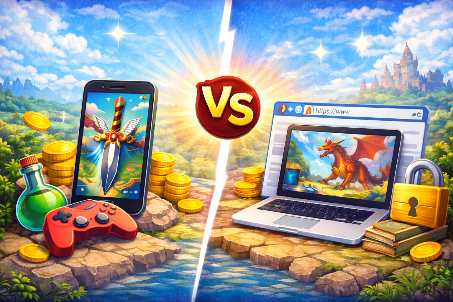 スマホゲームとブラウザゲームの違いを比較|どっちが自分に合う?